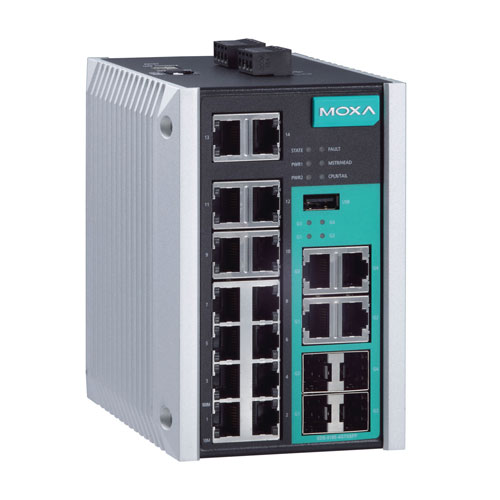 Switch Gigabit Ethernet administrable EDS-518E Moxa