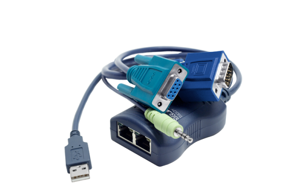 Convertisseur USB, VGA, 3.5mm vers CATx à double tète