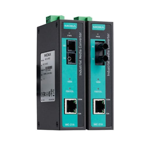 Moxa IMC-21A - Convertisseur Ethernet vers fibre optique