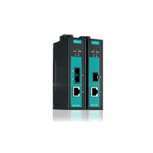 Moxa IMC-21A-S-SC-T - Convertisseur de média industriel 10/100BaseT(X) vers 100BaseFX, monomode, connecteur fibre SC, température de fonctionnement -40 à 75°C
